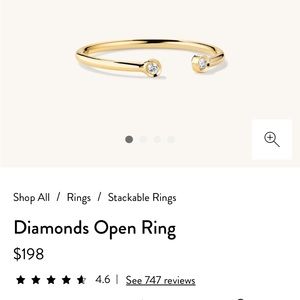 MEJURI diamond cuff ring